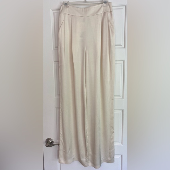 Sezane Georgio High Waist Tailored Satin Trousers Pants Sézane - Picture 6 of 8
